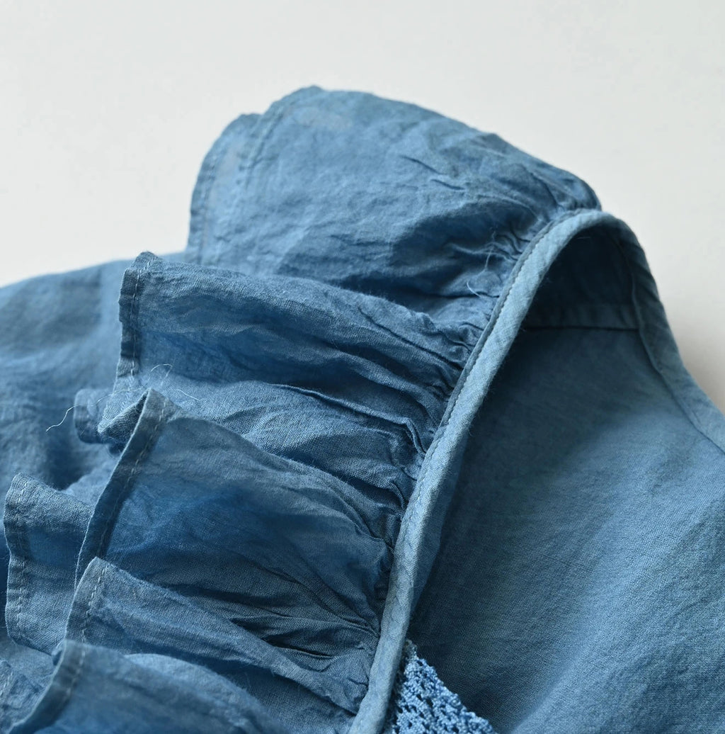 Ai Feather Khadi Silk Frill de T-shirt