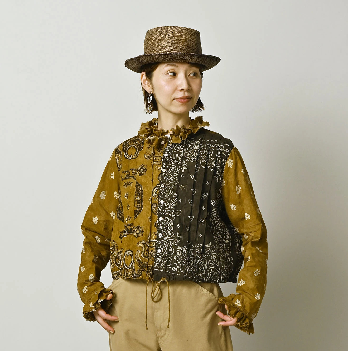 Indian Khadi Bandana Mix A la Mode Patchwork Tallulah Blouse