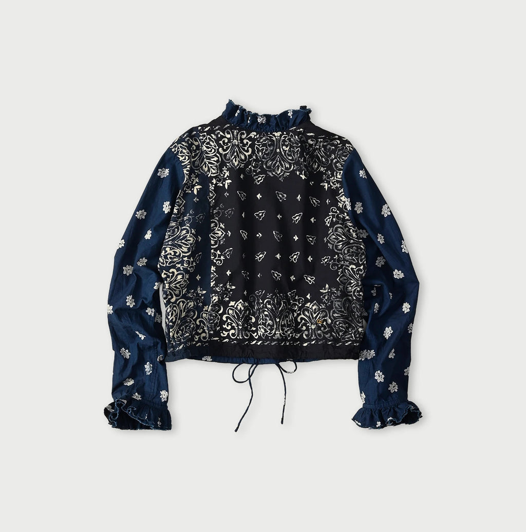 Indigo Hira Bandana Mix A la Mode Patchwork Tallulah Blouse