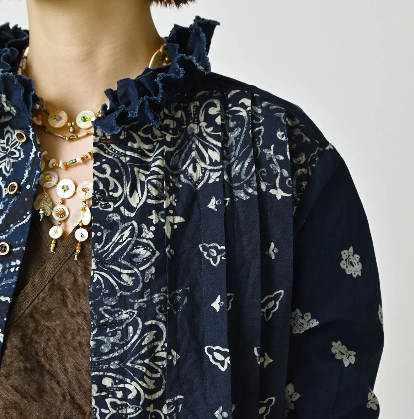 Indigo Hira Bandana Mix A la Mode Patchwork Tallulah Blouse