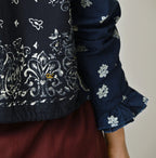 Indigo Hira Bandana Mix A la Mode Patchwork Tallulah Blouse