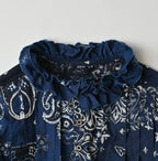 Indigo Hira Bandana Mix A la Mode Patchwork Tallulah Blouse