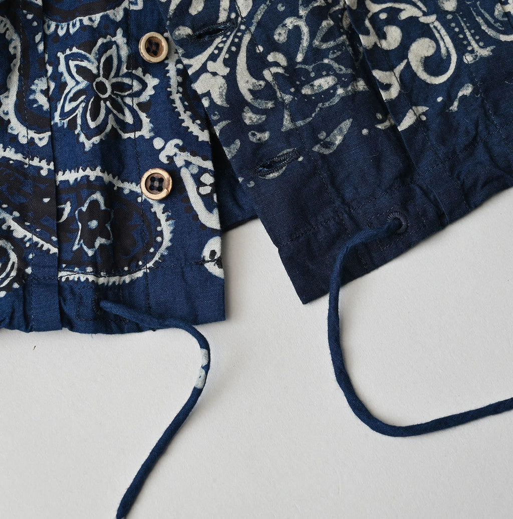 Indigo Hira Bandana Mix A la Mode Patchwork Tallulah Blouse