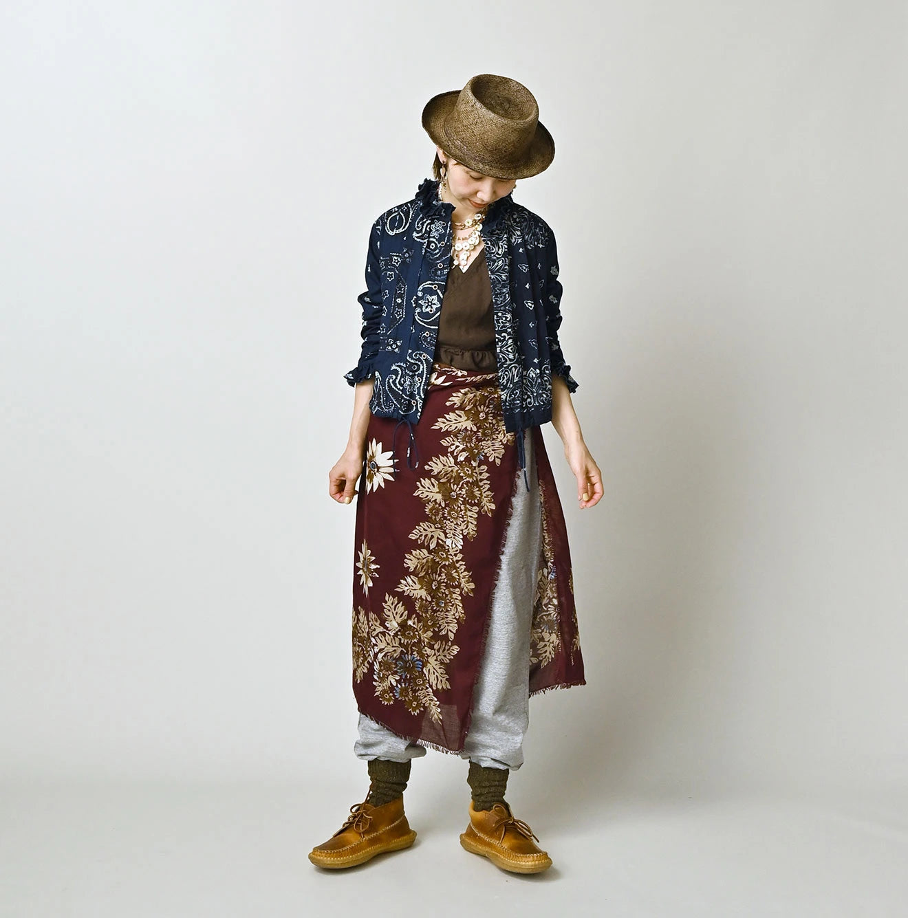 Indigo Hira Bandana Mix A la Mode Patchwork Tallulah Blouse