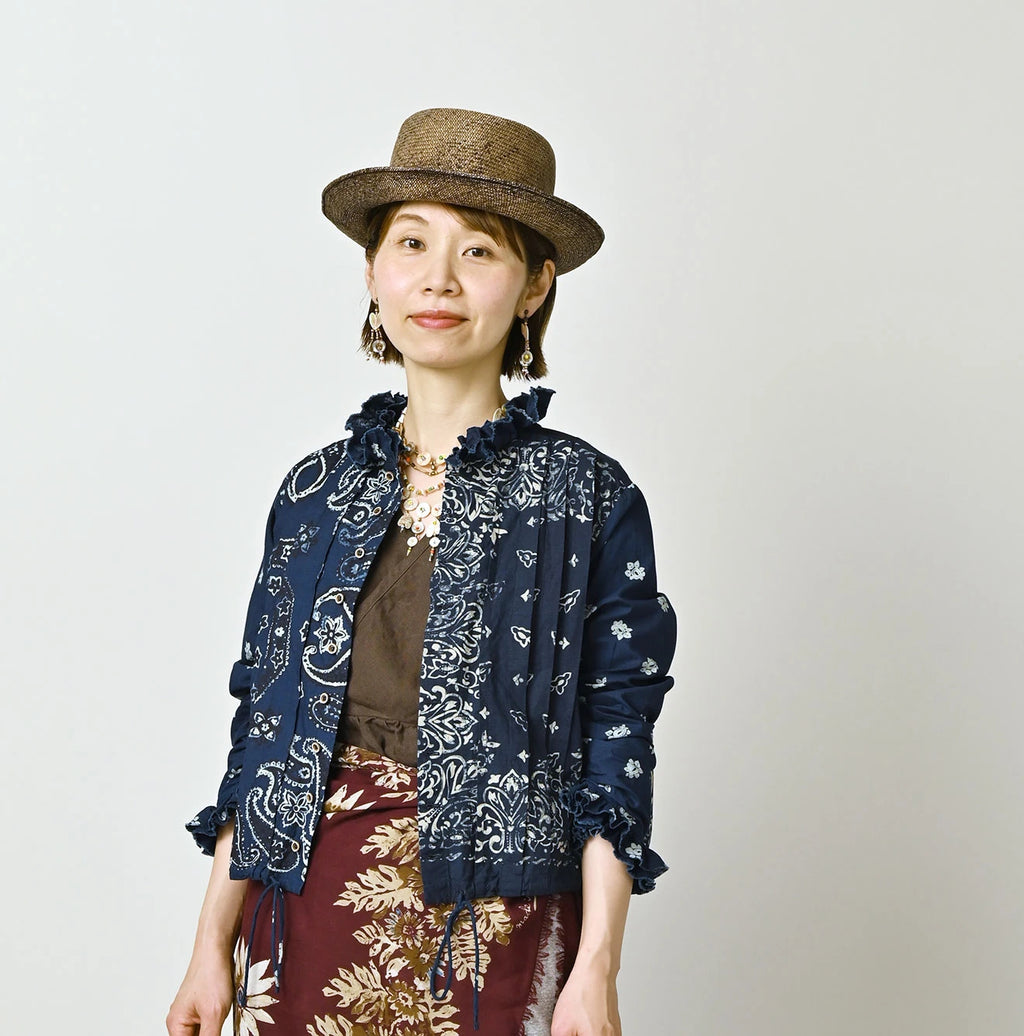 Indigo Hira Bandana Mix A la Mode Patchwork Tallulah Blouse