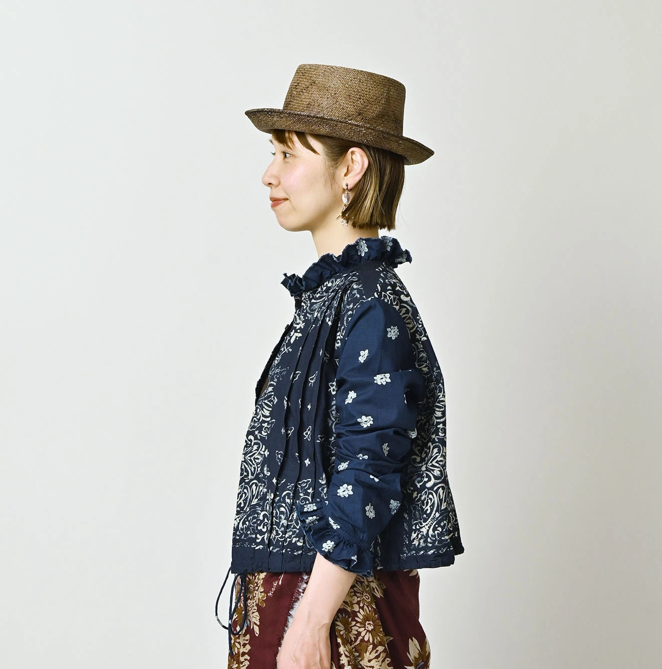 Indigo Hira Bandana Mix A la Mode Patchwork Tallulah Blouse