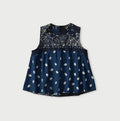 Indigo Hira Bandana Mix A la Mode Sleeveless Top