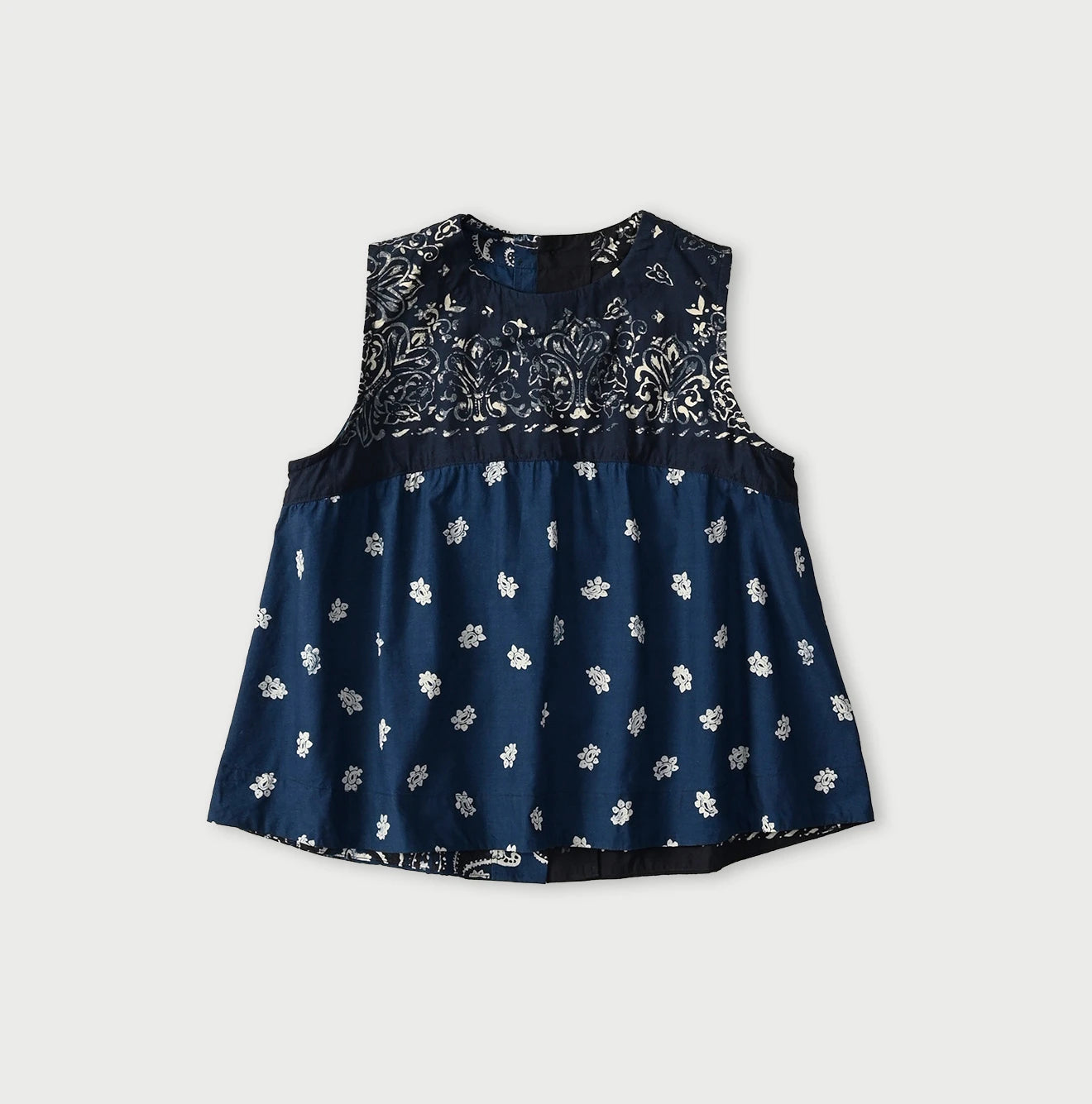 Indigo Hira Bandana Mix A la Mode Sleeveless Top