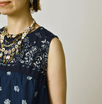 Indigo Hira Bandana Mix A la Mode Sleeveless Top