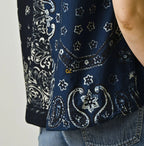 Indigo Hira Bandana Mix A la Mode Sleeveless Top