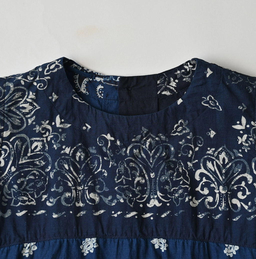 Indigo Hira Bandana Mix A la Mode Sleeveless Top