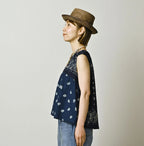 Indigo Hira Bandana Mix A la Mode Sleeveless Top
