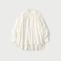 Indian Khadi Tuck x Lace Smock Blouse White