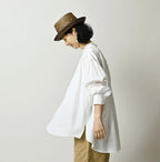 Indian Khadi Tuck x Lace Smock Blouse White