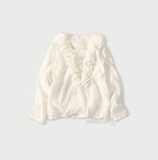 Feather Khadi Silk Frill de T-shirt