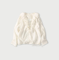 Feather Khadi Silk Frill de T-shirt