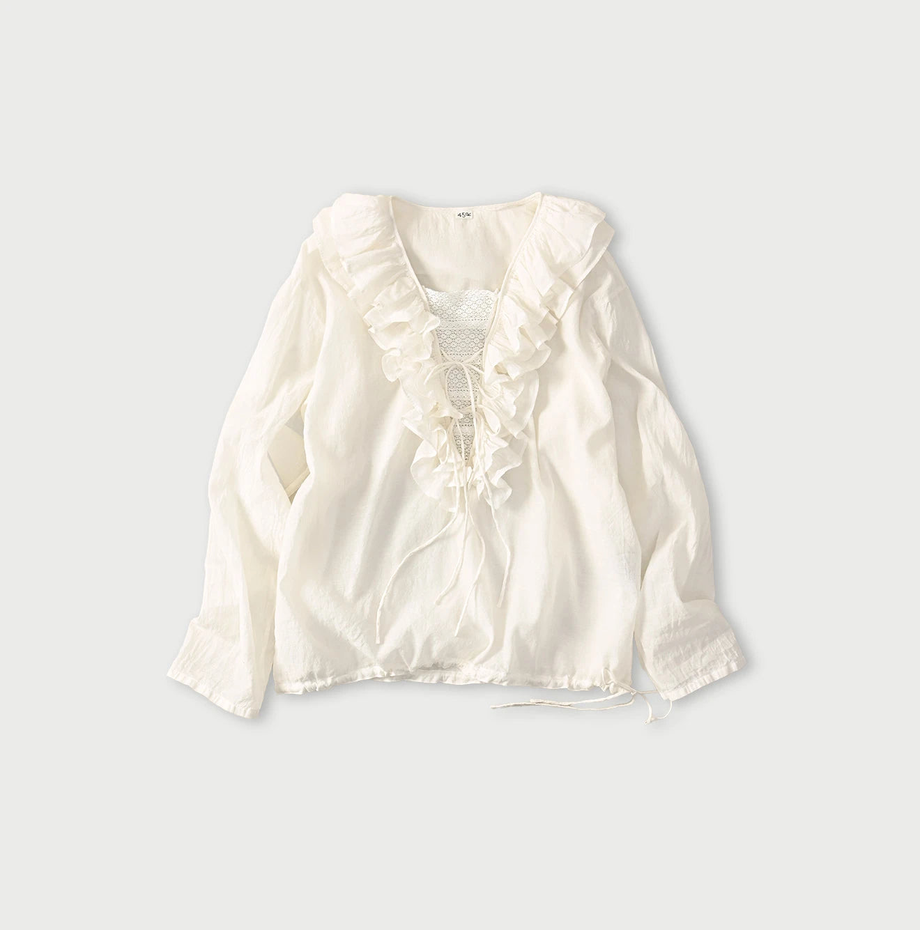 Feather Khadi Silk Frill de T-shirt