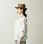 Feather Khadi Silk Frill de T-shirt