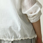 Feather Khadi Silk Frill de T-shirt