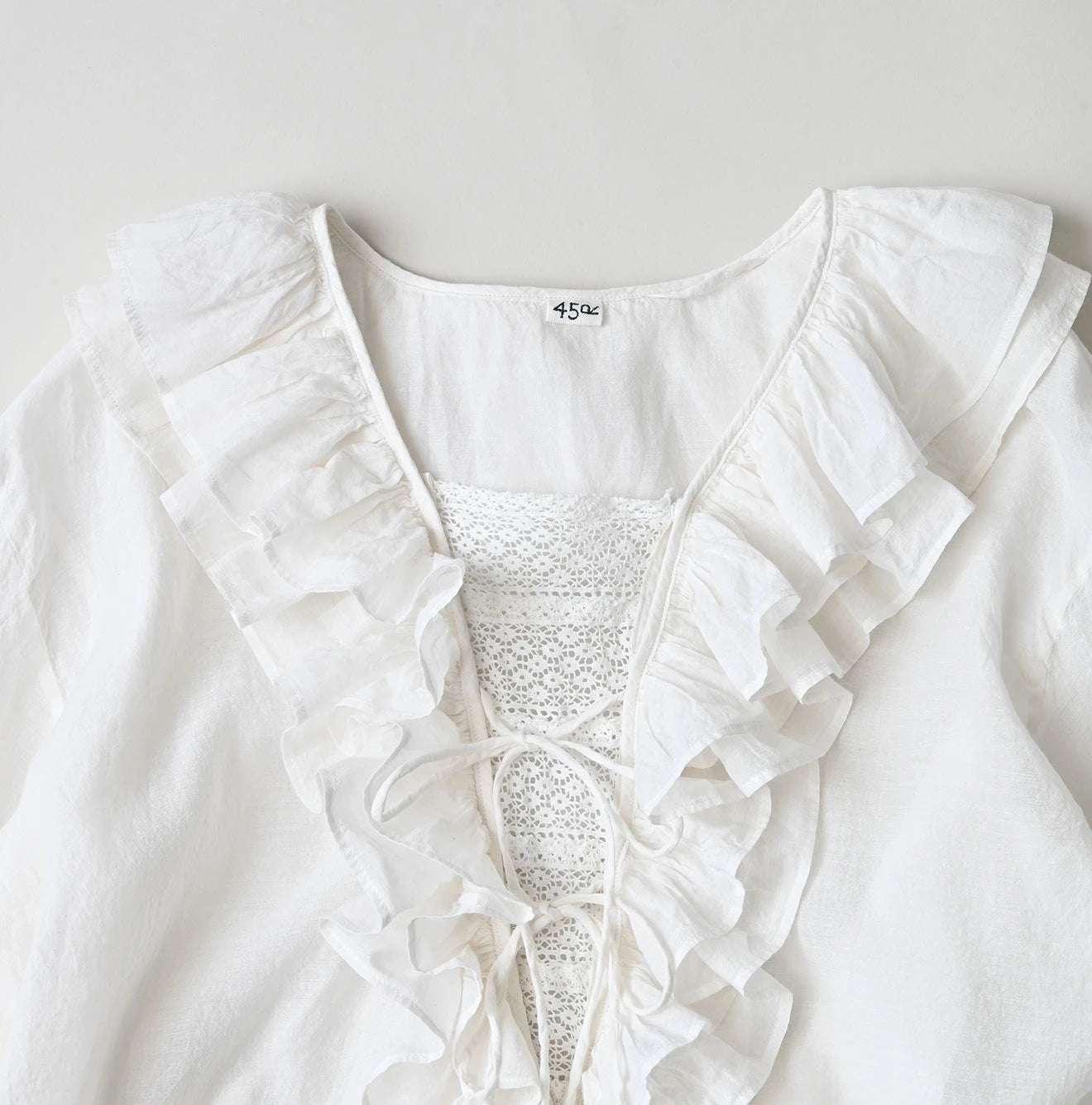 Feather Khadi Silk Frill de T-shirt