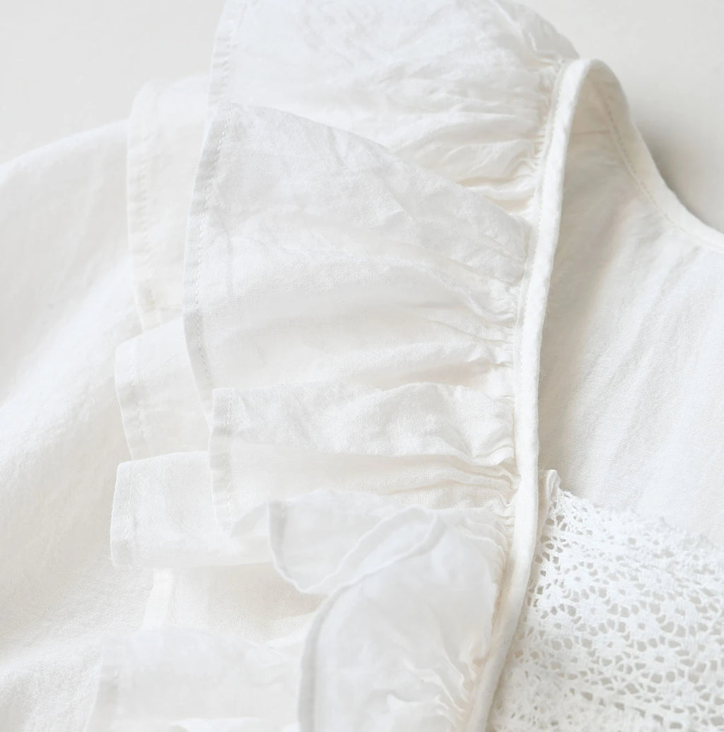 Feather Khadi Silk Frill de T-shirt