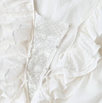 Feather Khadi Silk Frill de T-shirt