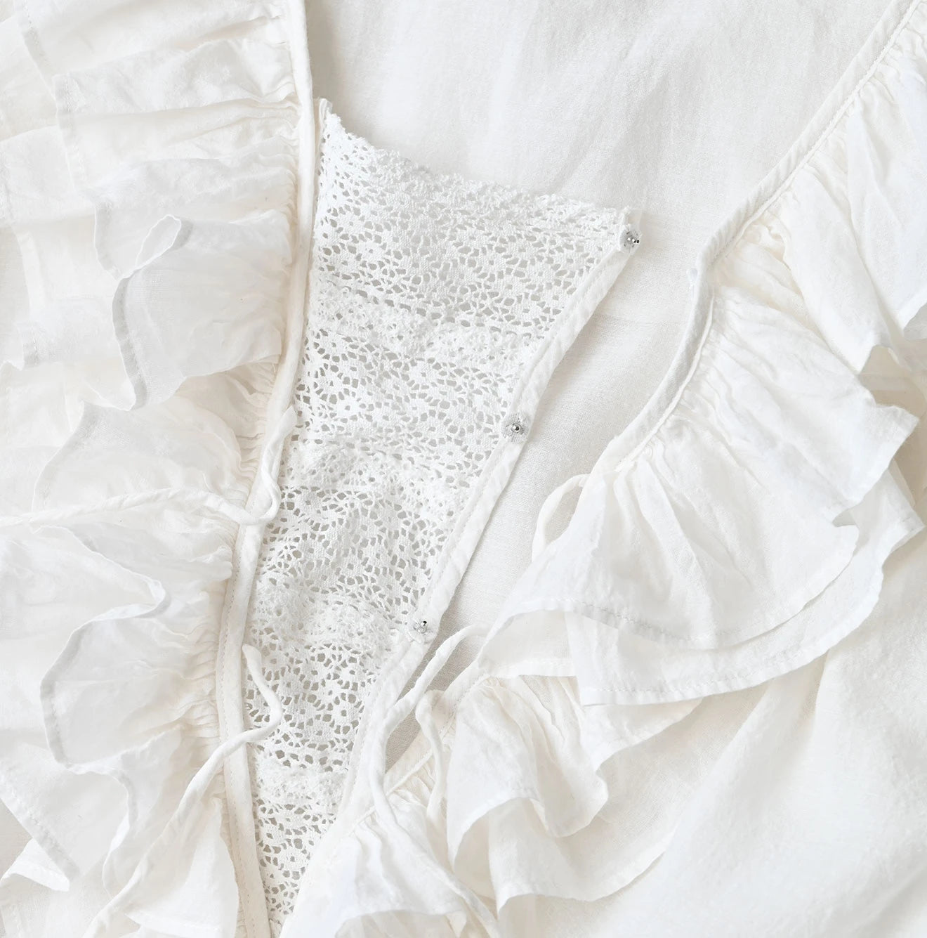 Feather Khadi Silk Frill de T-shirt