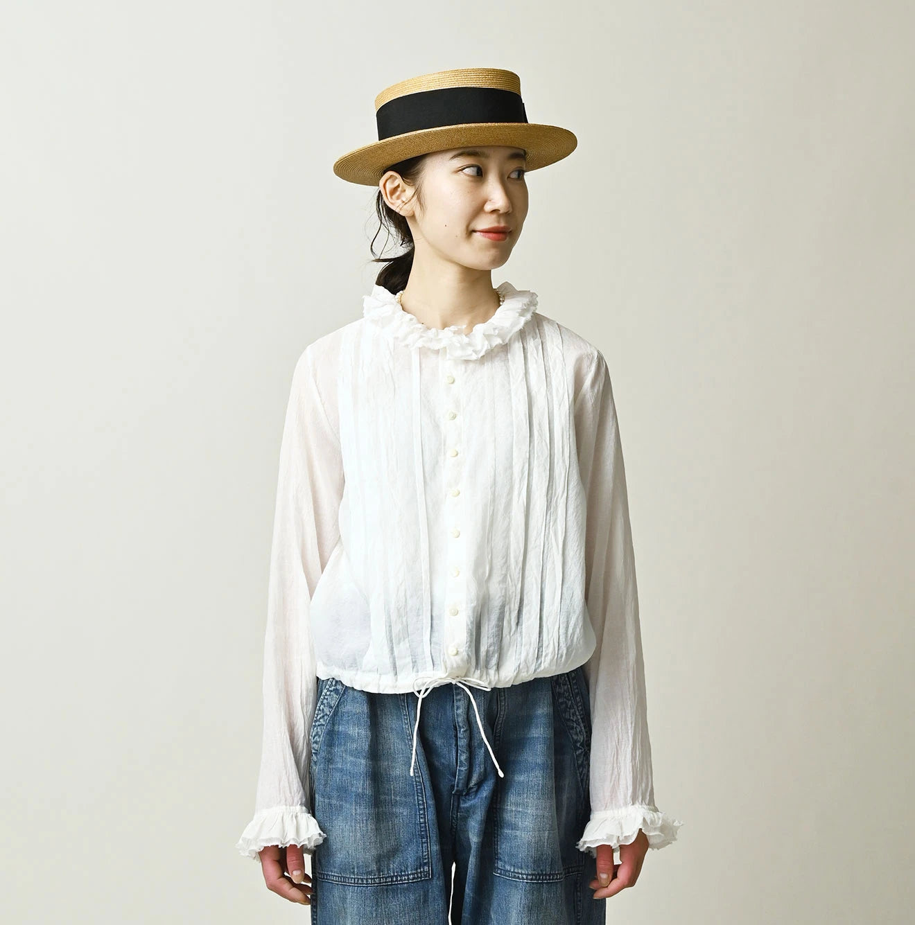 Feather Khadi Silk Tallulah Blouse
