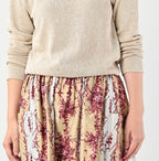 Chandelier Flower Print Puff Apron Skirt Detail