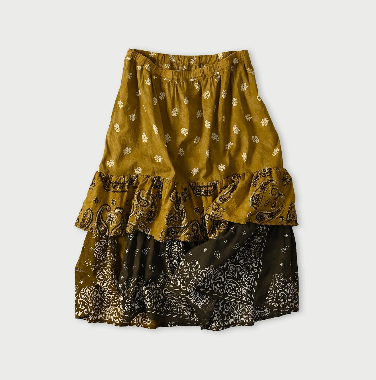 Indian Khadi Bandana Mix A la Mode Tiered Frill Petit Skirt