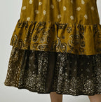 Indian Khadi Bandana Mix A la Mode Tiered Frill Petit Skirt