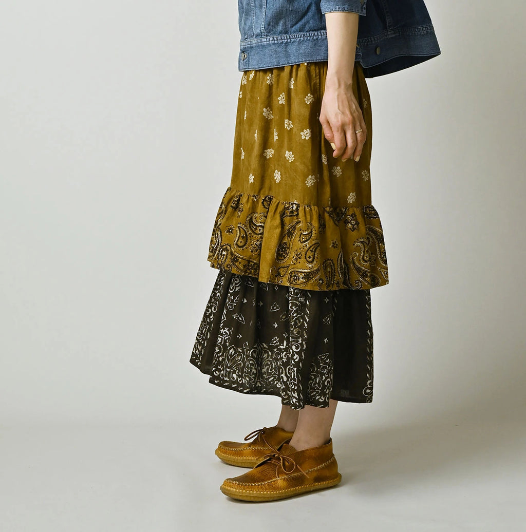 Indian Khadi Bandana Mix A la Mode Tiered Frill Petit Skirt