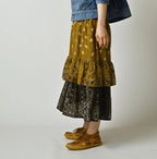 Indian Khadi Bandana Mix A la Mode Tiered Frill Petit Skirt