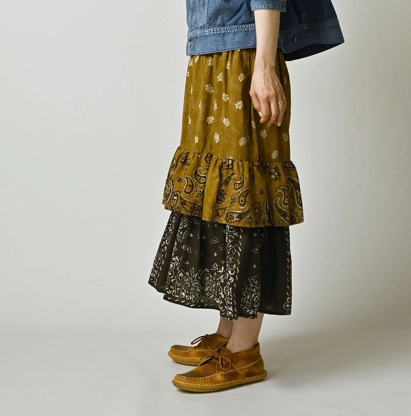 Indian Khadi Bandana Mix A la Mode Tiered Frill Petit Skirt