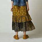 Indian Khadi Bandana Mix A la Mode Tiered Frill Petit Skirt