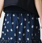 Indigo Hira Bandana Mix A la Mode Tiered Frill Petit Skirt