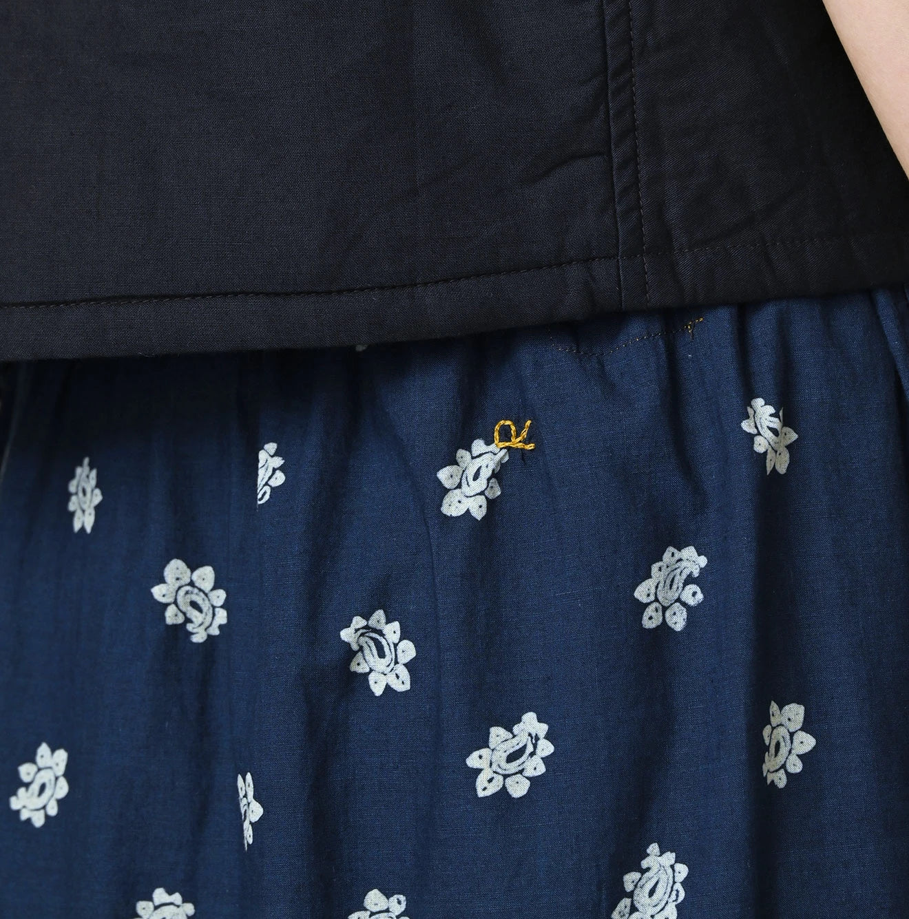 Indigo Hira Bandana Mix A la Mode Tiered Frill Petit Skirt