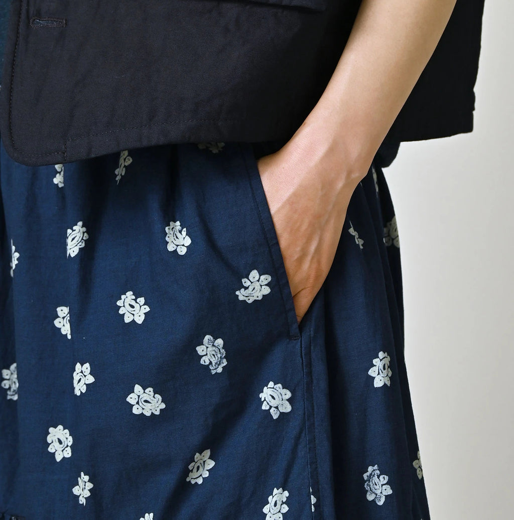Indigo Hira Bandana Mix A la Mode Tiered Frill Petit Skirt
