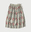 Indian Khadi Saffron Block Print Easy Gathered Skirt