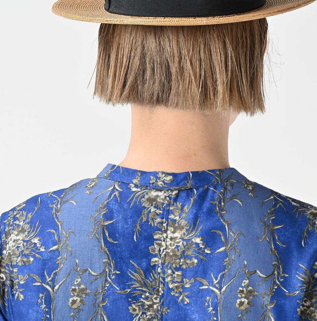 Chandelier Flower Print Gather Dress Detail