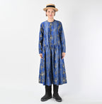 Chandelier Flower Print Gather Dress Female Model