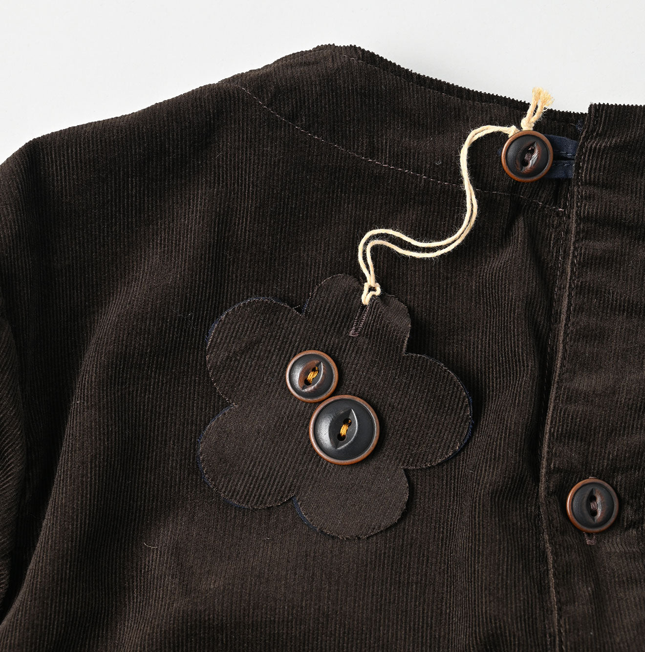 Pin Corduroy Tent Dress Detail
