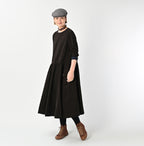 Pin Corduroy Tent Dress Female Model
