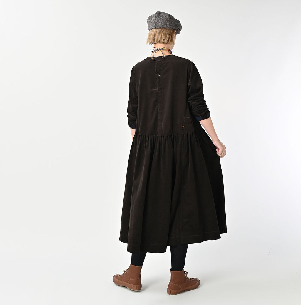 Pin Corduroy Tent Dress Female Model