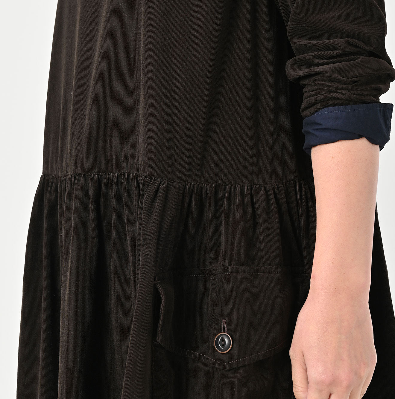 Pin Corduroy Tent Dress Detail