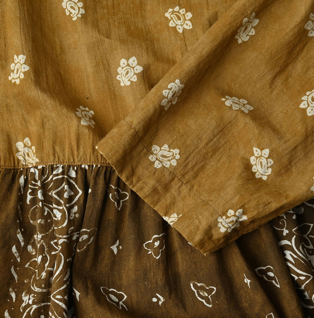 Indian Khadi Bandana Mix A la Mode Patchwork Tiered Dress