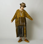 Indian Khadi Bandana Mix A la Mode Patchwork Tiered Dress