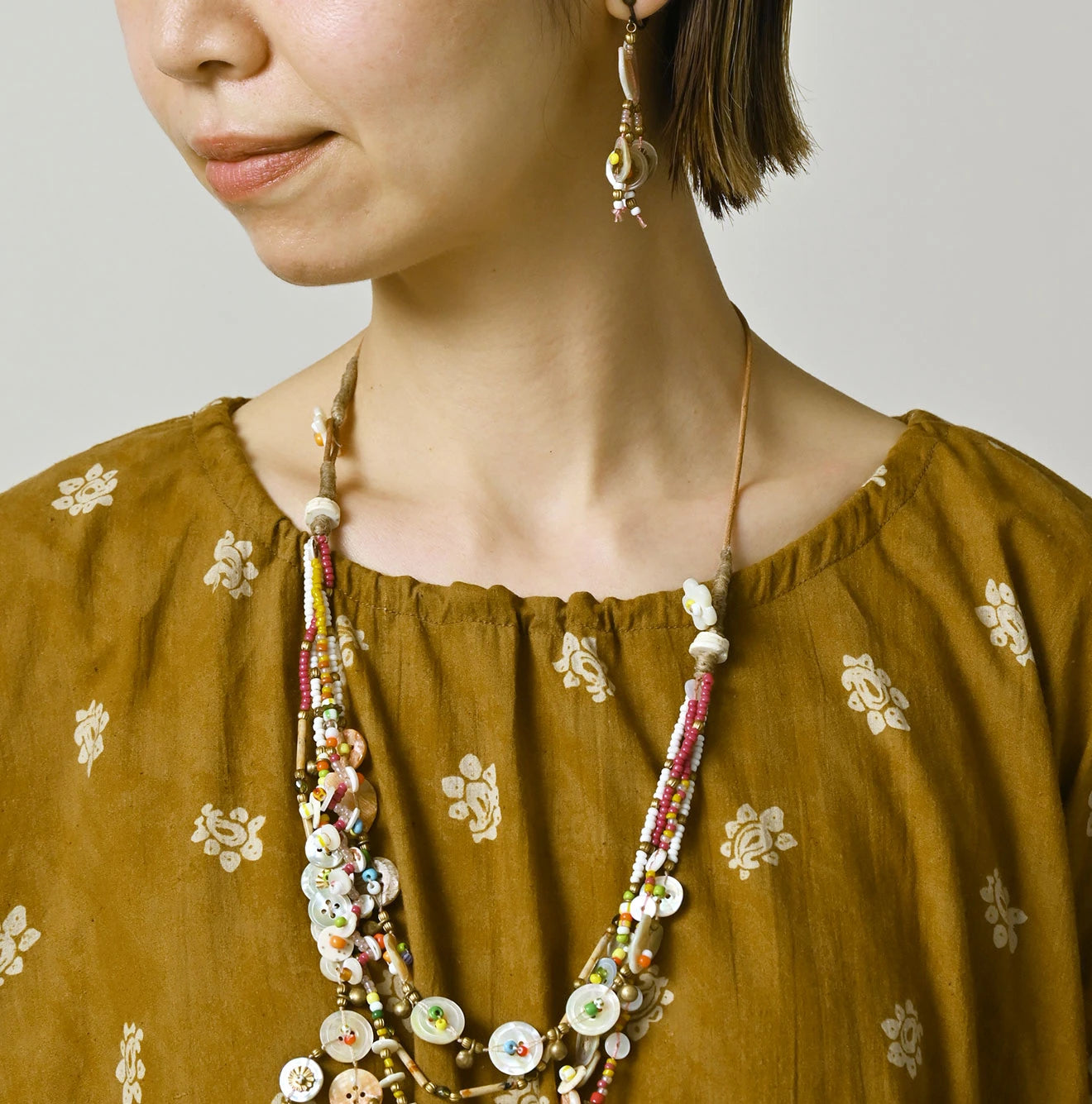 Indian Khadi Bandana Mix A la Mode Patchwork Tiered Dress
