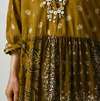 Indian Khadi Bandana Mix A la Mode Patchwork Tiered Dress