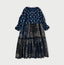 Indigo Hira Bandana Mix A la Mode Patchwork Tiered Dress